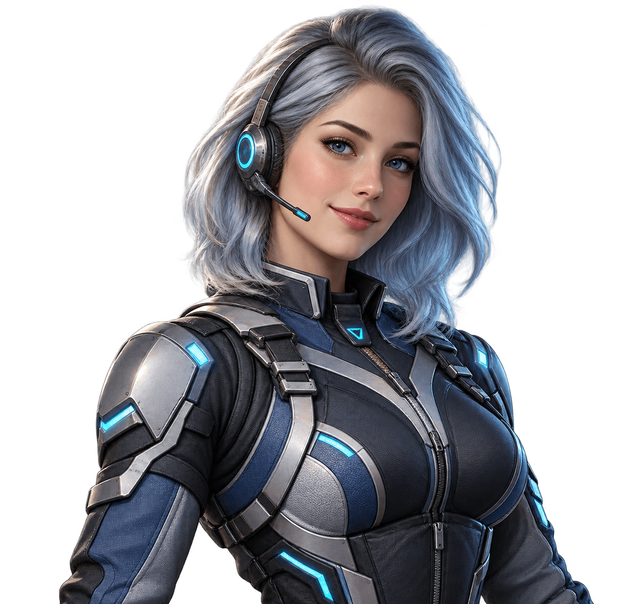 Astra, a mesma personagem que acompanha o jogador no tutorial.